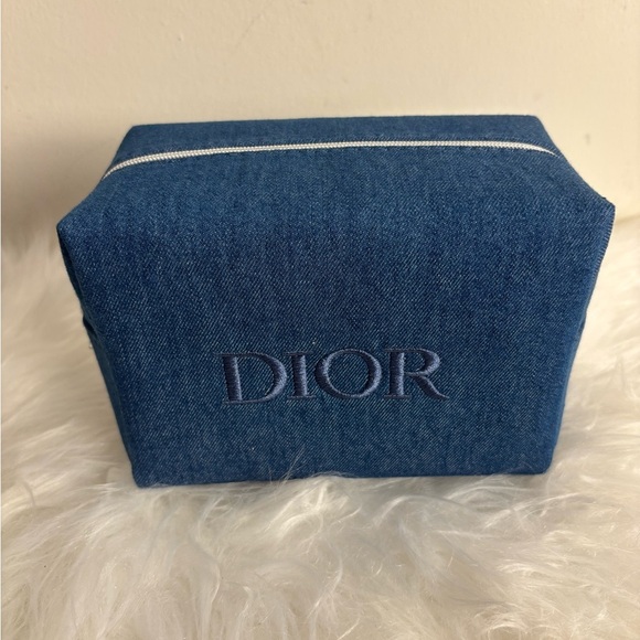 Dior Blue Denim Makeup Bag with Beauty Products - Picture 3 of 16
